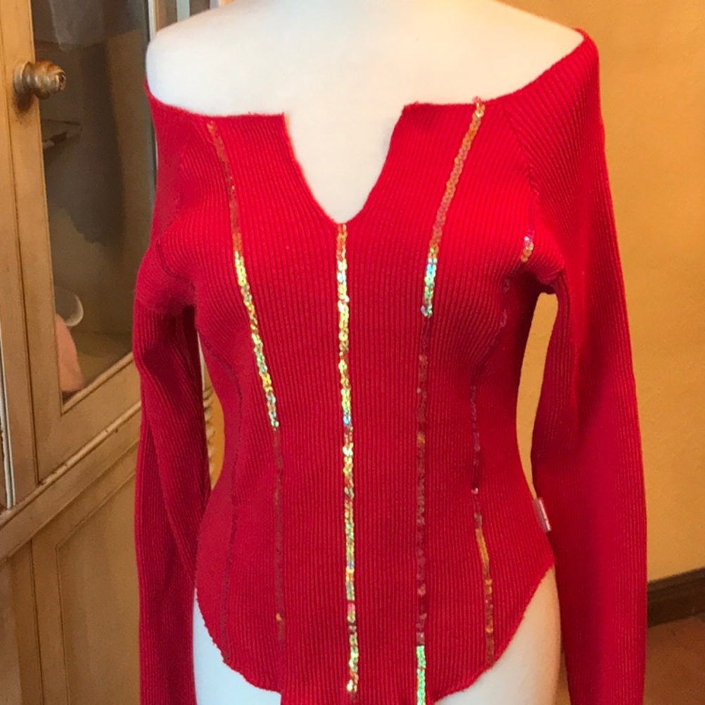 Pepe Jeans top w/sequins EUC